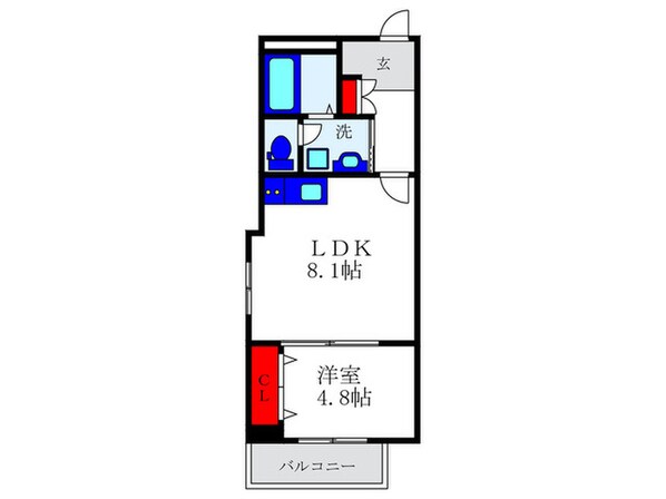 フィユフラッツ豊中末広町の物件間取画像